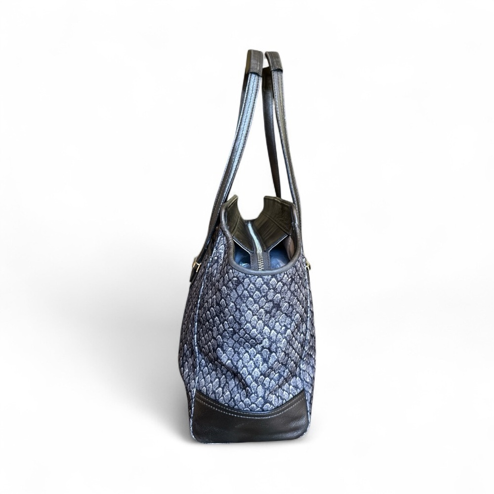Coach Madison Sophia Metallic Silver Leather Satchel | Classic Carryall - Picture 4 of 12